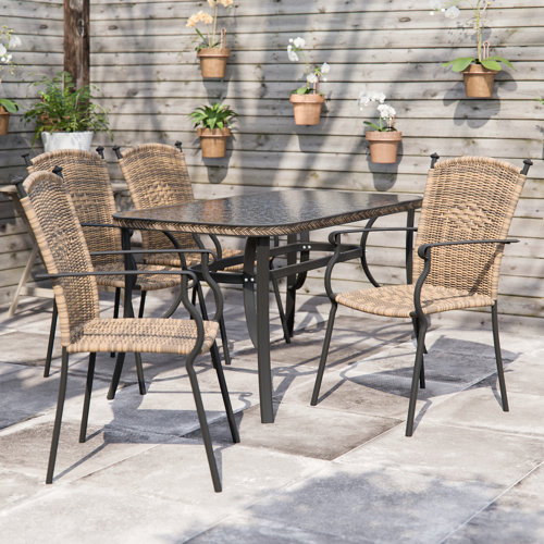 Gartenmöbel Set Korbgeflecht